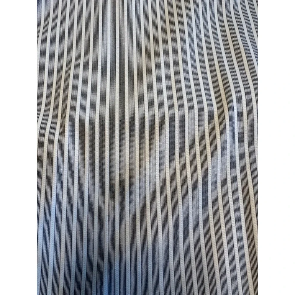 Banana Republic Dress Shirt Mens M Blue White Striped Non-Iron Slim Fit Cotton